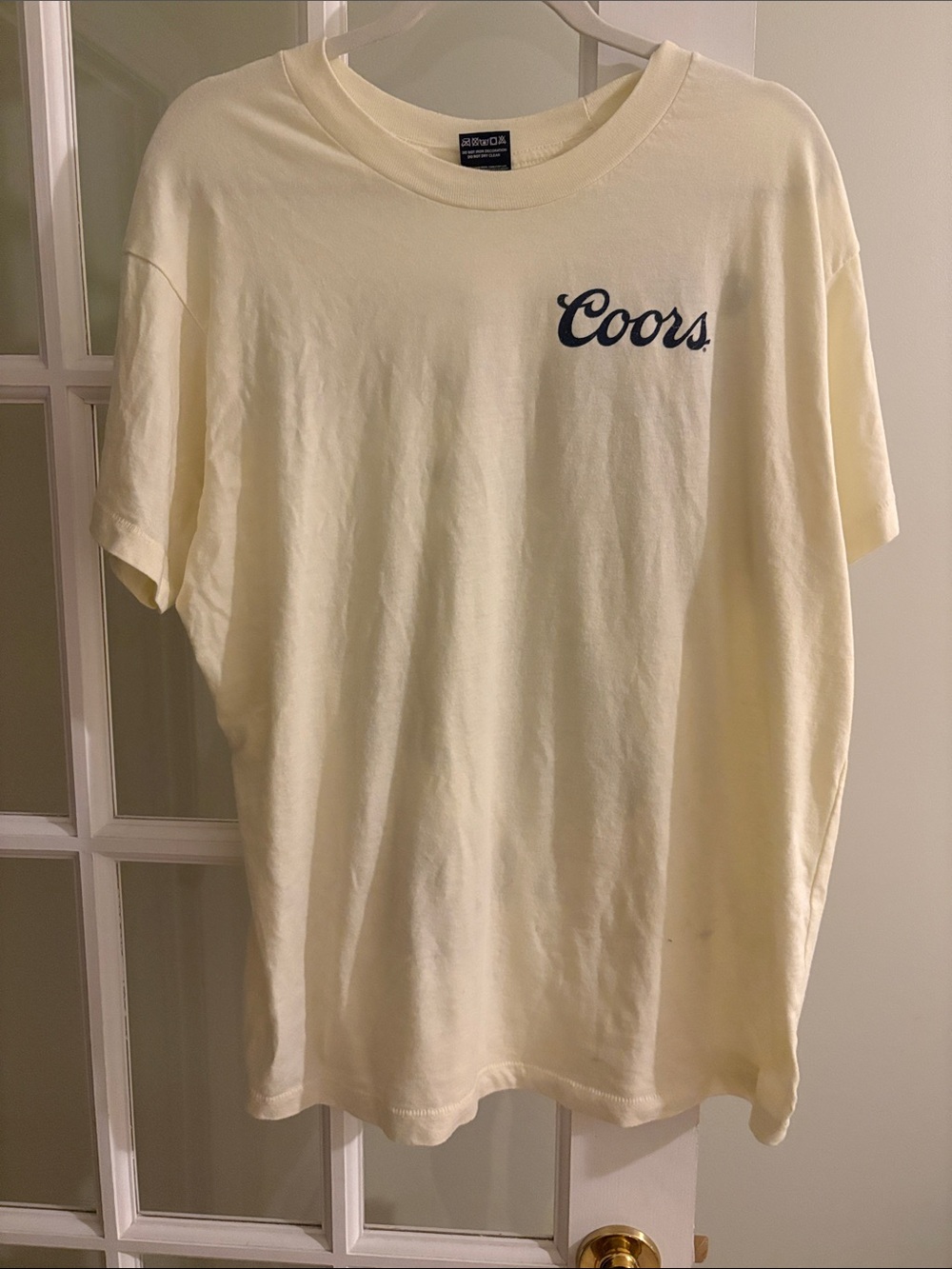 Women’s yellow  Short Sleeve Coors Cowboy beeer T-Shirt